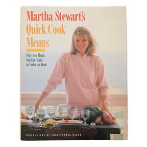 Martha Stewart's‎ Quick Cook Menus First Edition Fifty-two Meals 1988 Hardcover